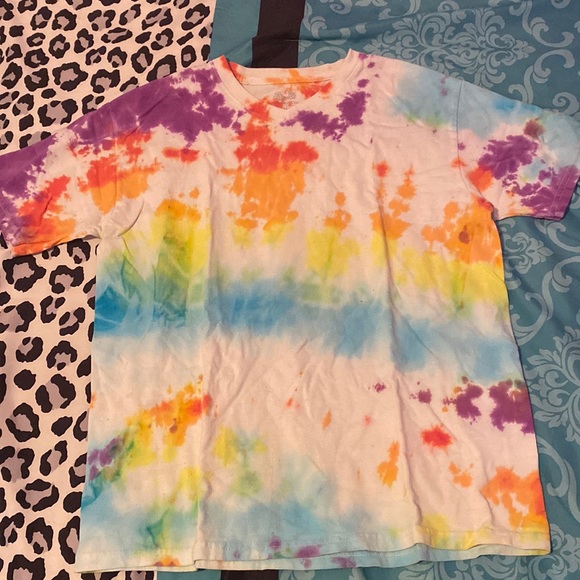 Rainbow tie dye t-shirt - Picture 1 of 3